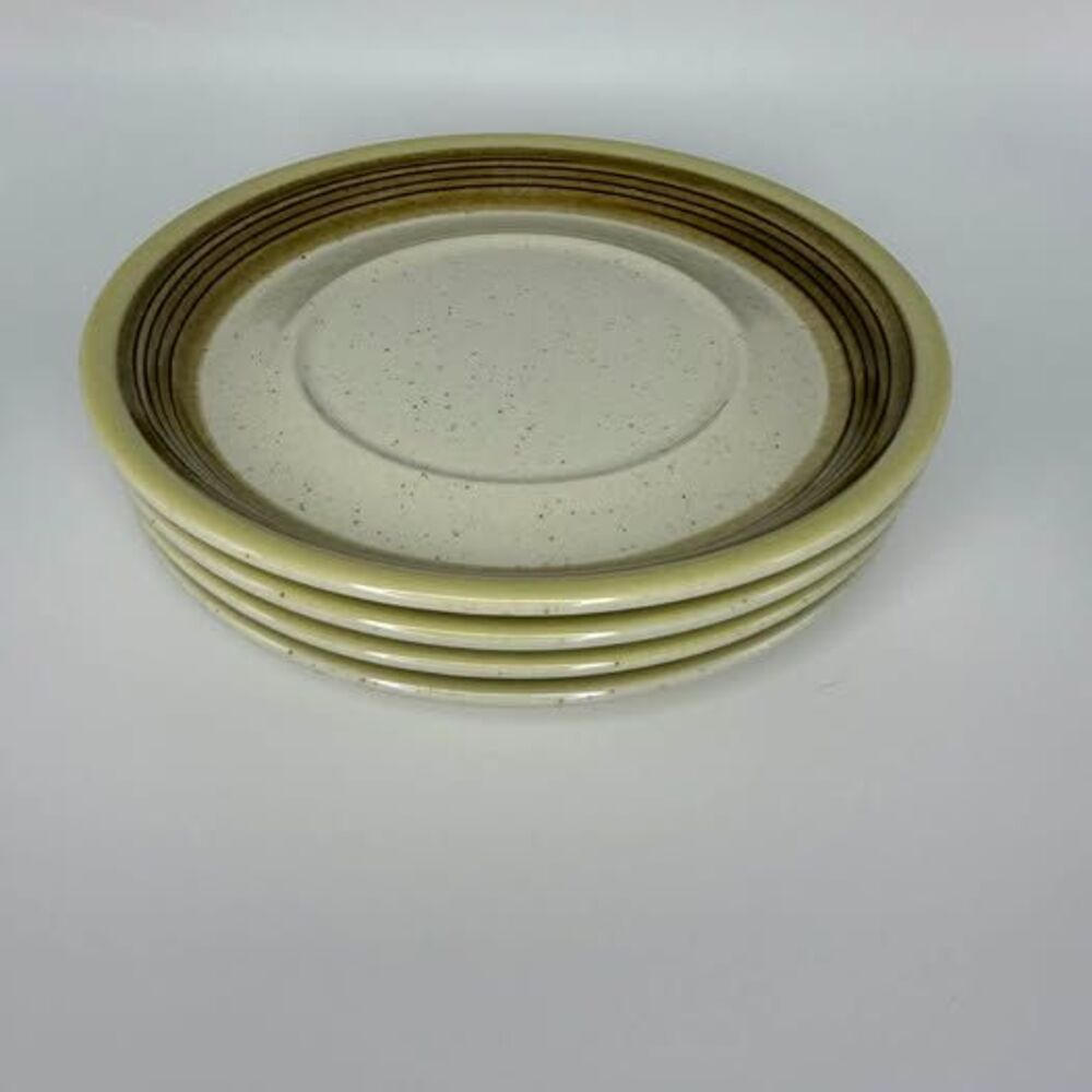 Set of 4 Vintage Mikasa Potters Art Sonora Saucers Ben Seibel PF 015 6.5"